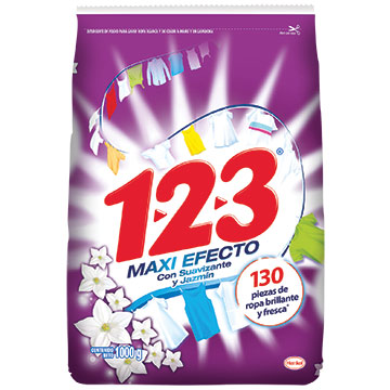 DETERGENTE 123 EXTRA S Y JAZMIN 1000 GR DETERGENTE 123 EXTRA S Y JAZMIN 1000 GR