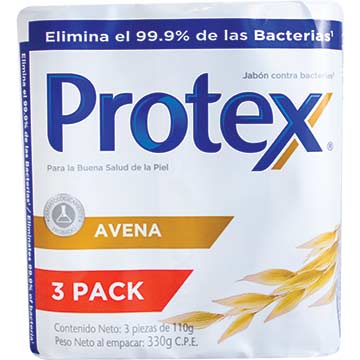 JABON PROTEX AVENA ANTIBACTE 3PCK 110GR JABON PROTEX AVENA ANTIBACTE 3PCK 110GR
