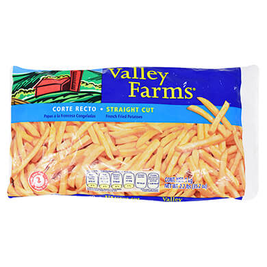 Papas fritas Valley Far corte recto 1000 g Papas fritas Valley Far corte recto 1000 g