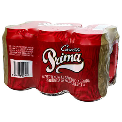 CERVEZA PRIMA 6 PACK 1980 ML CERVEZA PRIMA 6 PACK 1980 ML