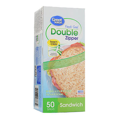 BOLSA GREAT VALUE PARA SANDWICH 50U BOLSA GREAT VALUE PARA SANDWICH 50U