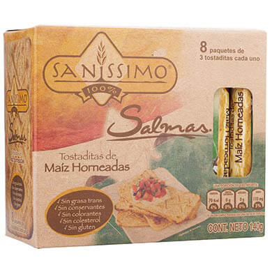 SANISSIMO TOSTADITA SALMA 144 GR SANISSIMO TOSTADITA SALMA 144 GR