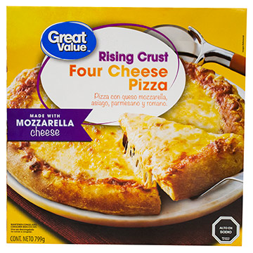 PIZZA GREAT VALUE DE 4 QUESOS 799 GR PIZZA GREAT VALUE DE 4 QUESOS 799 GR