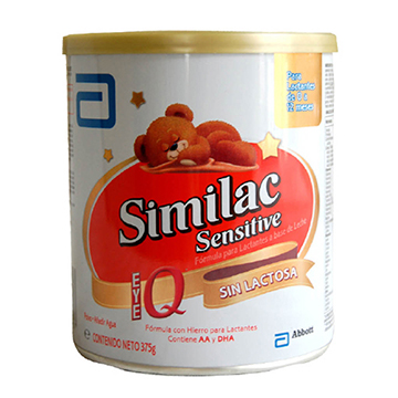 FORMULA INFANTIL SIMILAC SENSITIVE 375GR FORMULA INFANTIL SIMILAC SENSITIVE 375GR