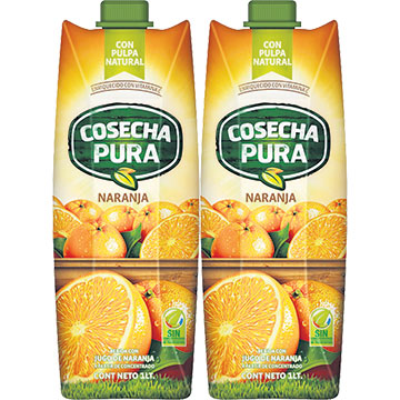 JUGO COSECHA DE NARANJA PURA 2PK 2000ML JUGO COSECHA DE NARANJA PURA 2PK 2000ML