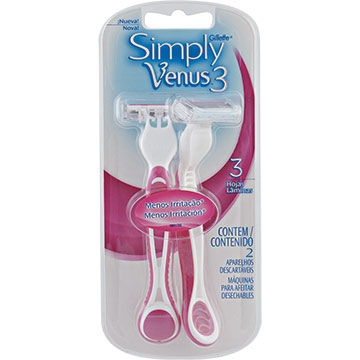 MAQUINA AFEITAR SIMPLY VENUS 3 BLIST 2EA MAQUINA AFEITAR SIMPLY VENUS 3 BLIST 2EA