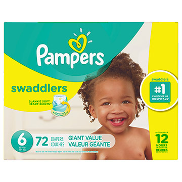 PANAL PAMPERS SWADDLERS T6 GIANT 72 UN PANAL PAMPERS SWADDLERS T6 GIANT 72 UN