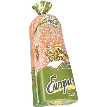 PAN EUROPA SANDW SEMILLA CEREAL 670GR PAN EUROPA SANDW SEMILLA CEREAL 670GR