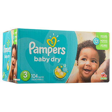 PANAL PAMPERS BABY DRY T3 PACK 104 EA PANAL PAMPERS BABY DRY T3 PACK 104 EA