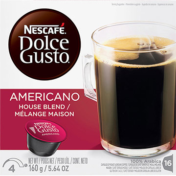 CAFE NESCAFE DOLCE GUSTO AMERICANO 160GR CAFE NESCAFE DOLCE GUSTO AMERICANO 160GR