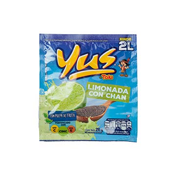 BEBIDA EN POLVO YUS LIMONADA 28GR BEBIDA EN POLVO YUS LIMONADA 28GR