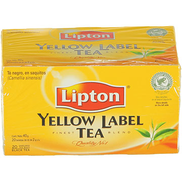 TE LIPTON TE YELLOW LABEL 40 GR TE LIPTON TE YELLOW LABEL 40 GR