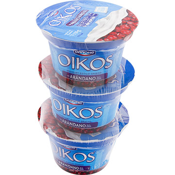 YOGURT DANONE OIKOS ARANDANO 3PACK 450GR YOGURT DANONE OIKOS ARANDANO 3PACK 450GR