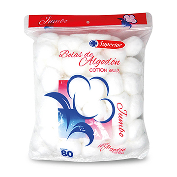 BOLAS DE ALGODON SUPERIOR JUMBO 80U BOLAS DE ALGODON SUPERIOR JUMBO 80U