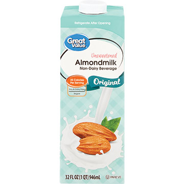 BEBIDA VEGETAL GREAT VALUE DE ALMENDRA BEBIDA VEGETAL GREAT VALUE DE ALMENDRA