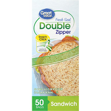 BOLSA GREAT VALUE ALIMENTO SANDWICH 50U BOLSA GREAT VALUE ALIMENTO SANDWICH 50U
