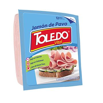 TOLEDO JAMON DE PAVO 230 GRAMOS TOLEDO JAMON DE PAVO 230 GRAMOS