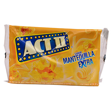 POPOROPO ACT II EXTRA MANTEQUILLA 91 GR POPOROPO ACT II EXTRA MANTEQUILLA 91 GR