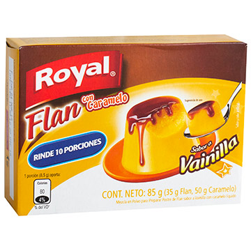 FLAN ROYAL VAINILLA MAS CARAMELO 85GR FLAN ROYAL VAINILLA MAS CARAMELO 85GR