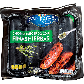 SAN RAFAEL CHORIZO CERDO HIERBAS 600 GR SAN RAFAEL CHORIZO CERDO HIERBAS 600 GR