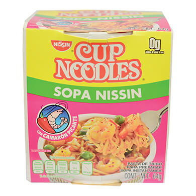 Sopa instantanea nissin camaron picante vaso 64 g Sopa instantanea nissin camaron picante vaso 64 g
