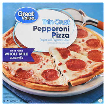PIZZA GREAT VALUE QUESO DELGADA 385GR PIZZA GREAT VALUE QUESO DELGADA 385GR
