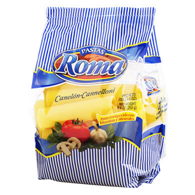 PASTA ROMA CANELON 250GR PASTA ROMA CANELON 250GR