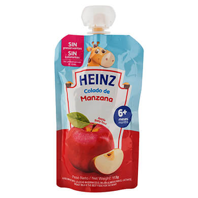 COLADO HEINZ DE MANZANA DOY PACK 113 GR COLADO HEINZ DE MANZANA DOY PACK 113 GR