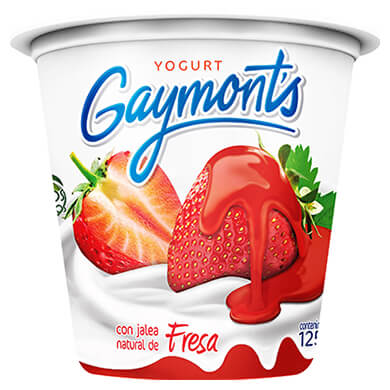 YOGURT GAYMONTS DE FRESA VASO 125 GR YOGURT GAYMONTS DE FRESA VASO 125 GR