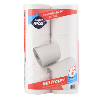 Papel higienico Supermax 6 unidades Papel higienico Supermax 6 unidades