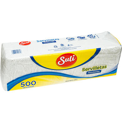 SERVILLETA BLANCA CUADRADA SULI 500 UNID SERVILLETA BLANCA CUADRADA SULI 500 UNID