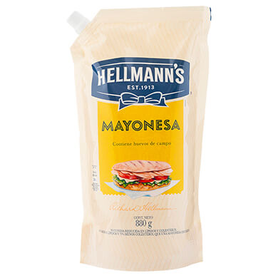MAYONESA HELLMANNS DOYPACK 880 GR MAYONESA HELLMANNS DOYPACK 880 GR