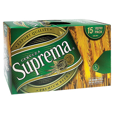 CERVEZA SUPREMA 15 PACK LATA 355ML CERVEZA SUPREMA 15 PACK LATA 355ML