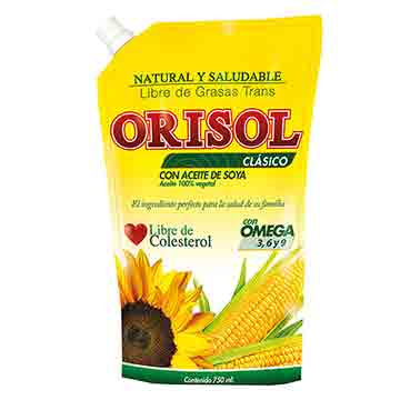 ACEITE ORISOL CLASICO BOLSA 2PACK 750ML ACEITE ORISOL CLASICO BOLSA 2PACK 750ML