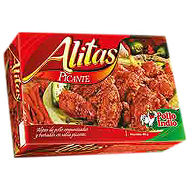 ALITAS POLLO INDIO PICANTES 12U 406GR ALITAS POLLO INDIO PICANTES 12U 406GR