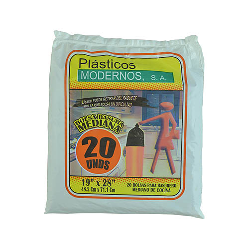Bolsa Basplast negra mediana 20 unidades Bolsa Basplast negra mediana 20 unidades
