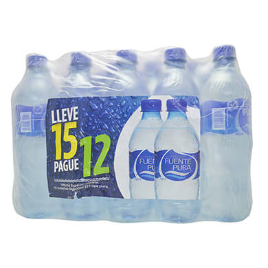 Agua Fuente Pura 15 pack 600 ml Agua Fuente Pura 15 pack 600 ml