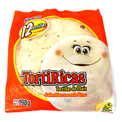 TORTILLA TORTIRICA MAIZ PAQ 12EA 222GR TORTILLA TORTIRICA MAIZ PAQ 12EA 222GR