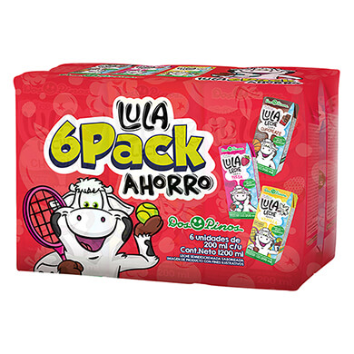 LECHE SABORIZADA LULA 6 PACK SURT LECHE SABORIZADA LULA 6 PACK SURT