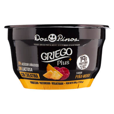 YOGURT DOS PINOS GRIEGO PINA MORA 200 GR YOGURT DOS PINOS GRIEGO PINA MORA 200 GR