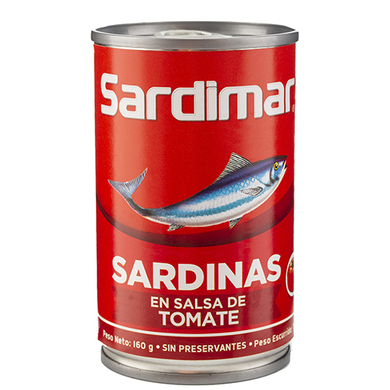 SARDINA SARDIMAR CILINDRICA TOMATE 160GR SARDINA SARDIMAR CILINDRICA TOMATE 160GR