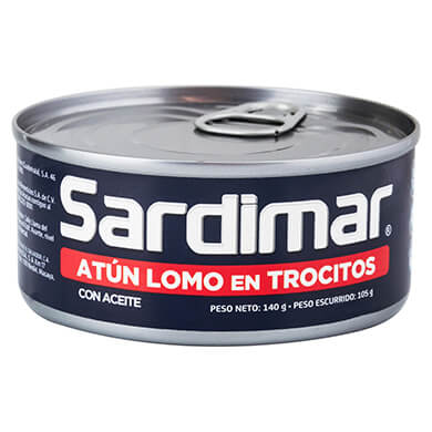 ATUN SARDIMAR LOMO EN TROCITOS 140GR ATUN SARDIMAR LOMO EN TROCITOS 140GR