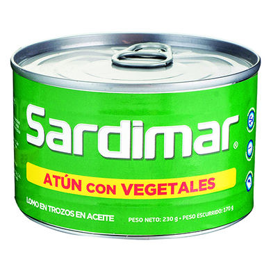 ATUN SARDIMAR VEGETALES EN ACEITE 170GR ATUN SARDIMAR VEGETALES EN ACEITE 170GR