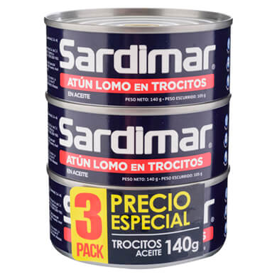 ATUN SARDIMAR TROCITOS 3P CU 140GR ATUN SARDIMAR TROCITOS 3P CU 140GR