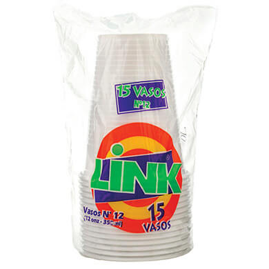 Vaso desechable Link n12 15 unidades Vaso desechable Link n12 15 unidades