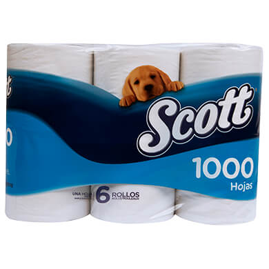 PAPEL HIGIENICO SCOTT 1P 6R 1000H PAPEL HIGIENICO SCOTT 1P 6R 1000H