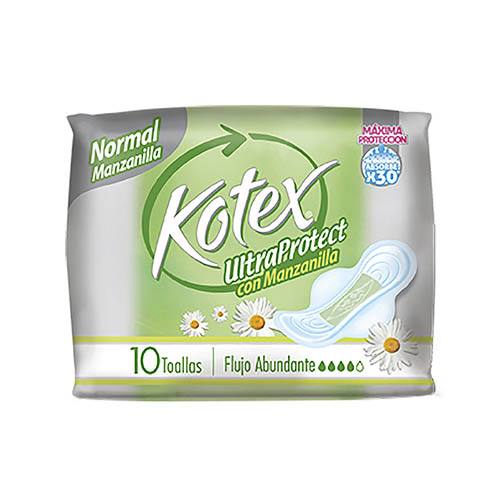 Toalla Kotex up con alas manzanilla 10 unidades Toalla Kotex up con alas manzanilla 10 unidades