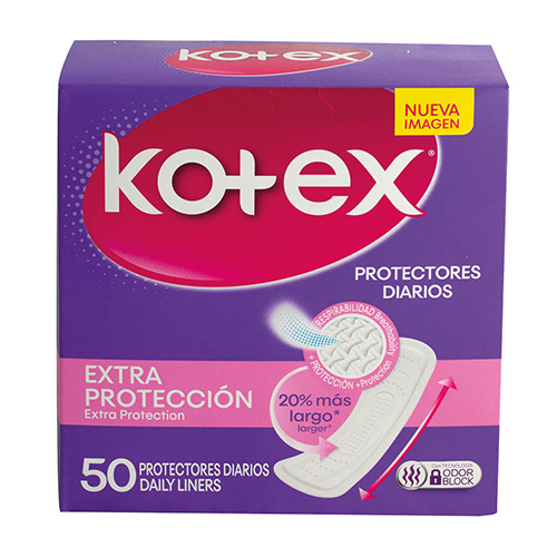 PROTECTOR DIARO KOTEX DAYS LARGOS 50EA PROTECTOR DIARO KOTEX DAYS LARGOS 50EA