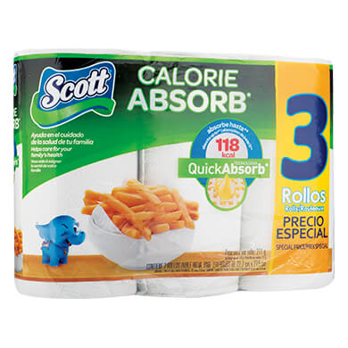 TOALLA SCOTT COCINA CALORIE 3UDS TOALLA SCOTT COCINA CALORIE 3UDS