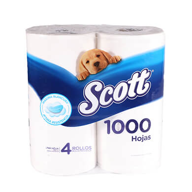 PAPEL HIGIENICO SCOTT PURE 1P 4R 1000H PAPEL HIGIENICO SCOTT PURE 1P 4R 1000H